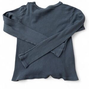 Brandy Melville Long Sleeve Ribbed Top - Dark Gray